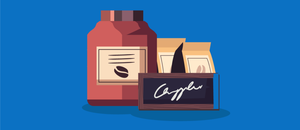 A graphic representing a tea subscription box that companies can give to employees as gifts.