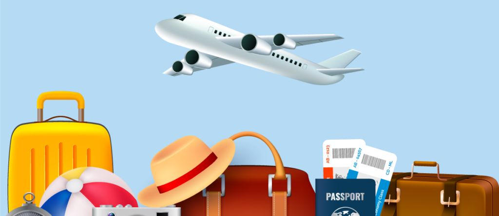 A graphic representing the travel experience that companies could provide employees by gifting travel vouchers.