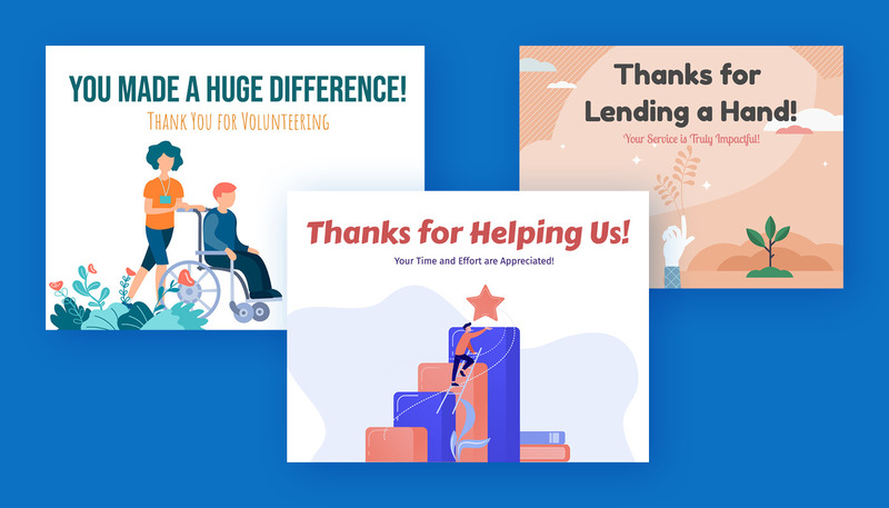 Example volunteer thank-you eCards to send after your Valentine’s Day fundraiser
