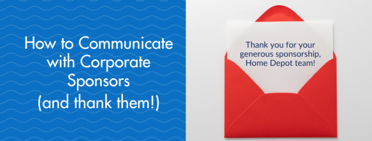How to Communicate with Corporate Sponsors (and Thank Them!)