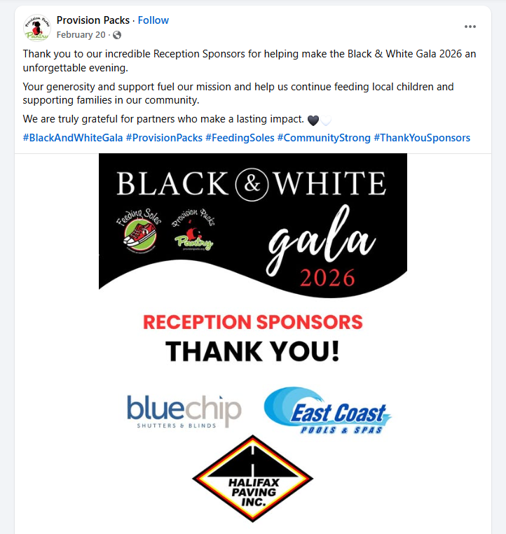 Part of communicating with corporate sponsors involves publicly recognizing your partners.