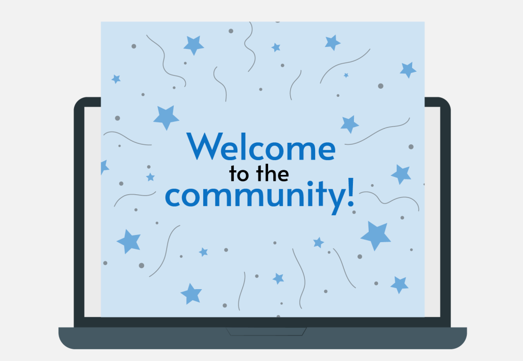 An eCard that an association could send to welcome new members