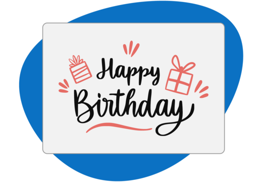 This is an example of a birthday design that you could incorporate into a birthday fundraising eCard for your nonprofit.