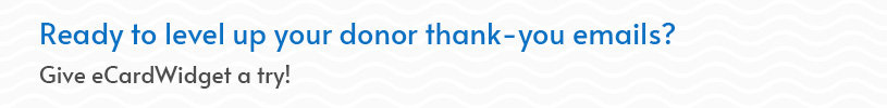 Take your donor thank-you emails to the next level with eCardWidget tools.