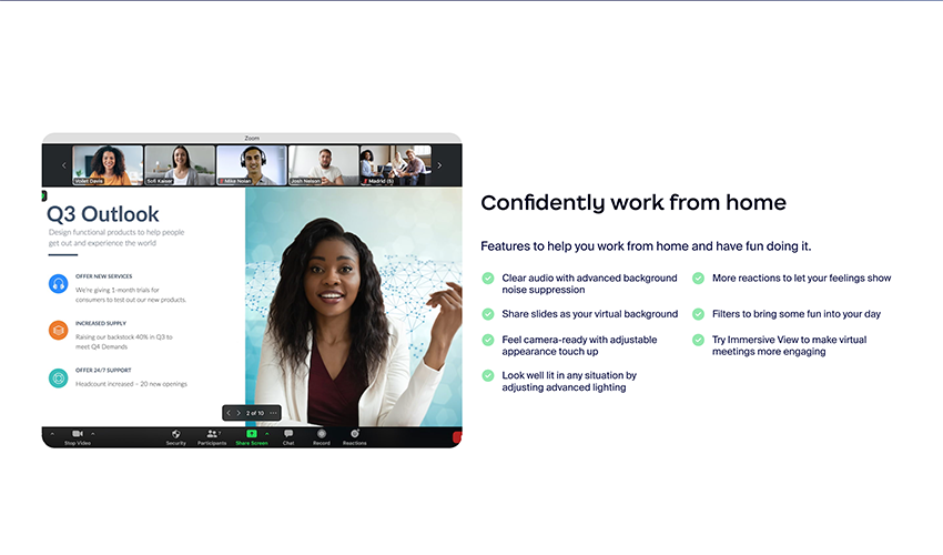 This is a screenshot of one of the best remote work software providers, Zoom. 