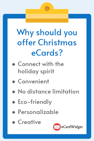 This image displays some benefits Christmas eCards offer your nonprofit, which are covered in the text below.