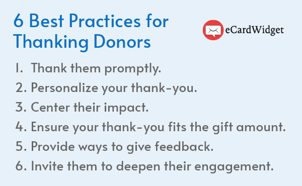 Follow these best practices for how to thank donors, detailed in the text below.