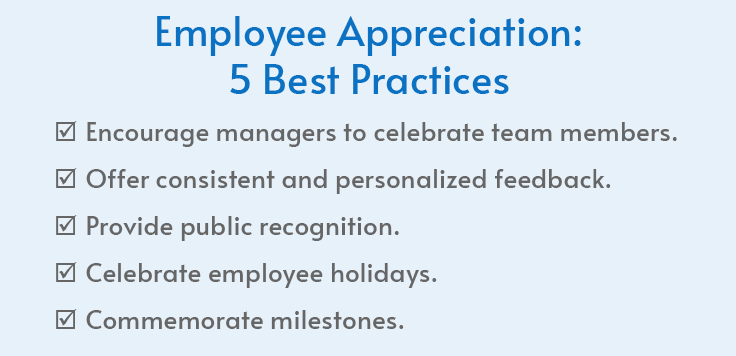 Leverage these employee appreciation best practices to improve your employee retention rate.