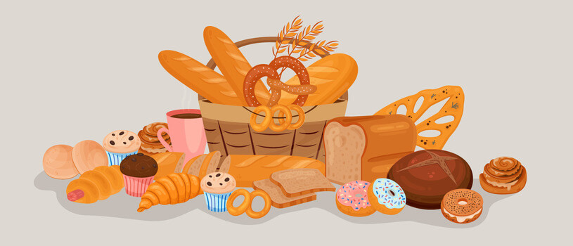 A basket of baked goods is a tasty corporate gift idea.