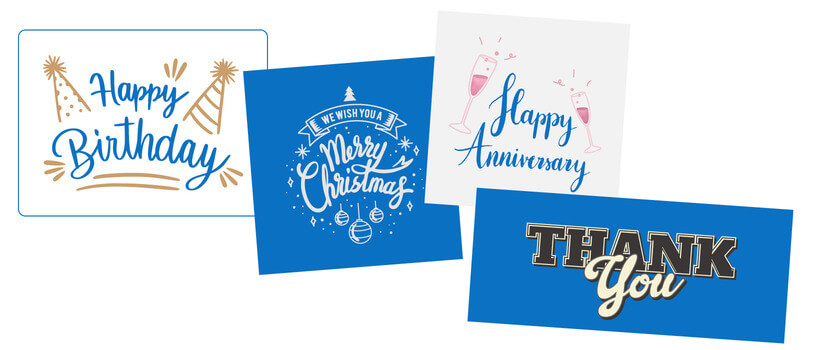 Throughout the year, send thoughtful greeting cards as corporate gifts.