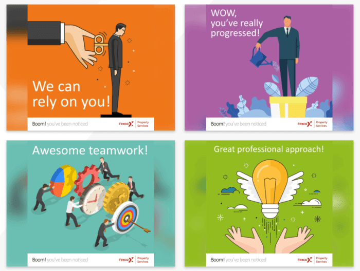 Fexco designed eCards as a way to send employee recognition awards.